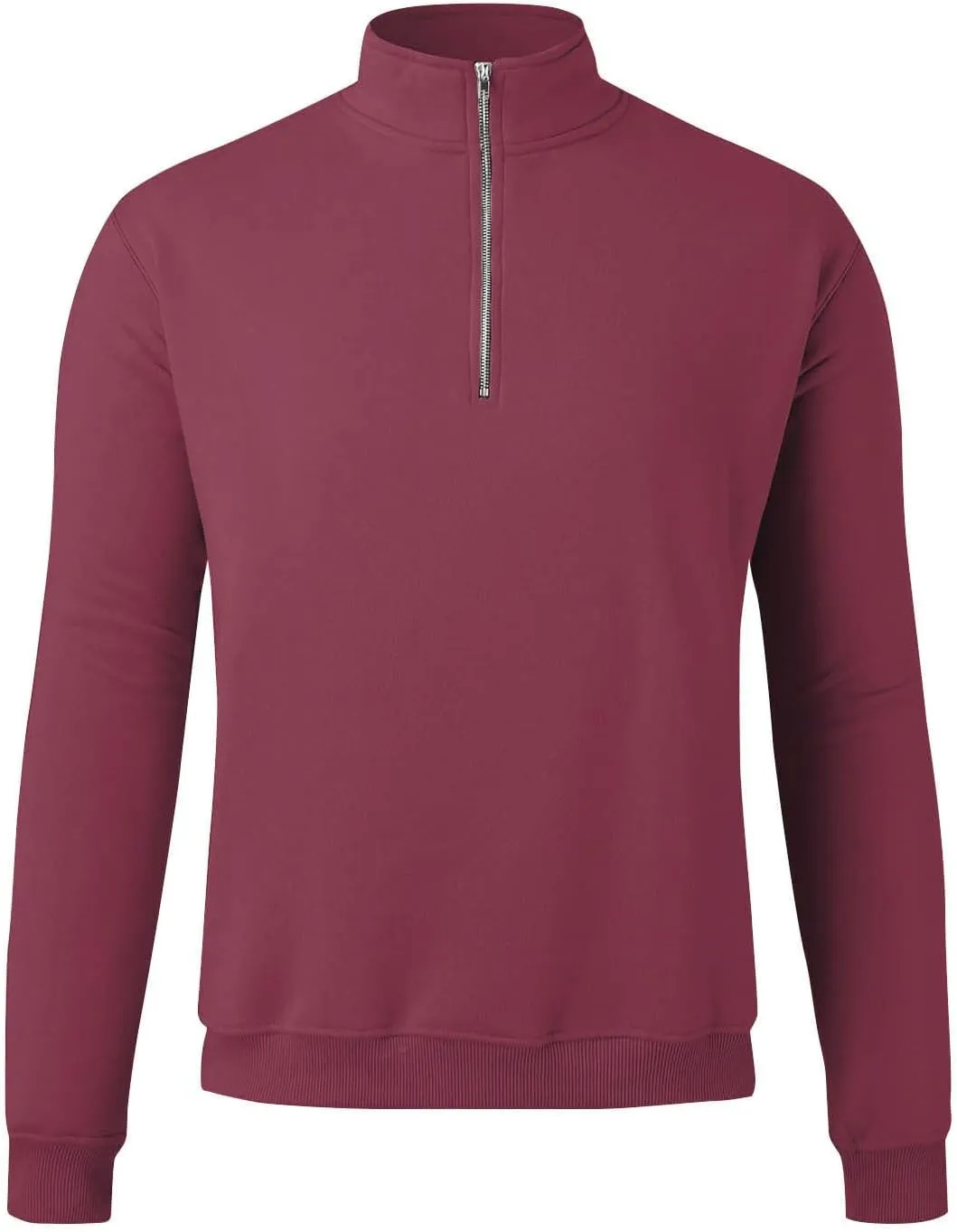 Men'S Zip Up Sweatshirts For Fashion Long Sleeve Stand Collar Casual Fit Quarter Zip Pullover Sweaters