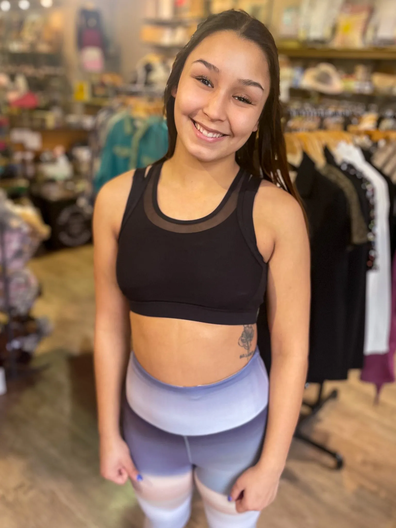 Mesh Overlay Sports Bra (More Colors)