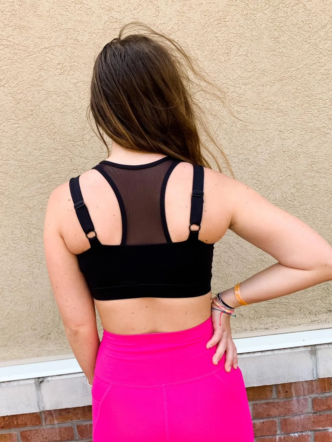 Mesh Overlay Sports Bra (More Colors)