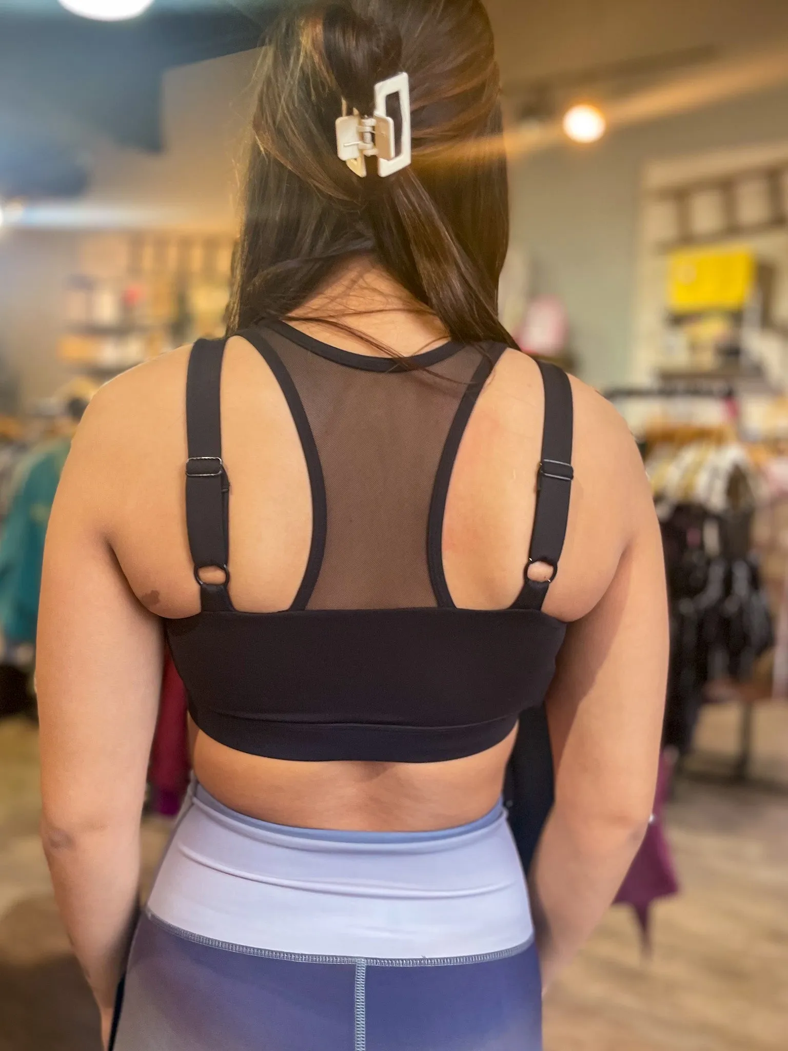 Mesh Overlay Sports Bra (More Colors)
