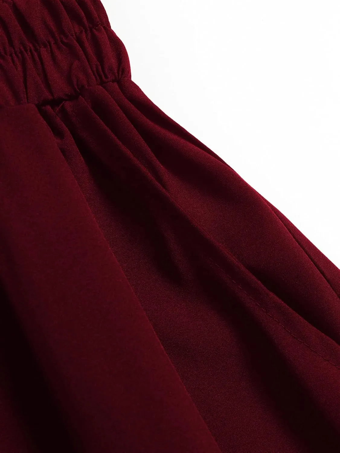 Midi Skirts for Women Elastic Waist Flowy A-line Casual Summer Beach Long Skirt