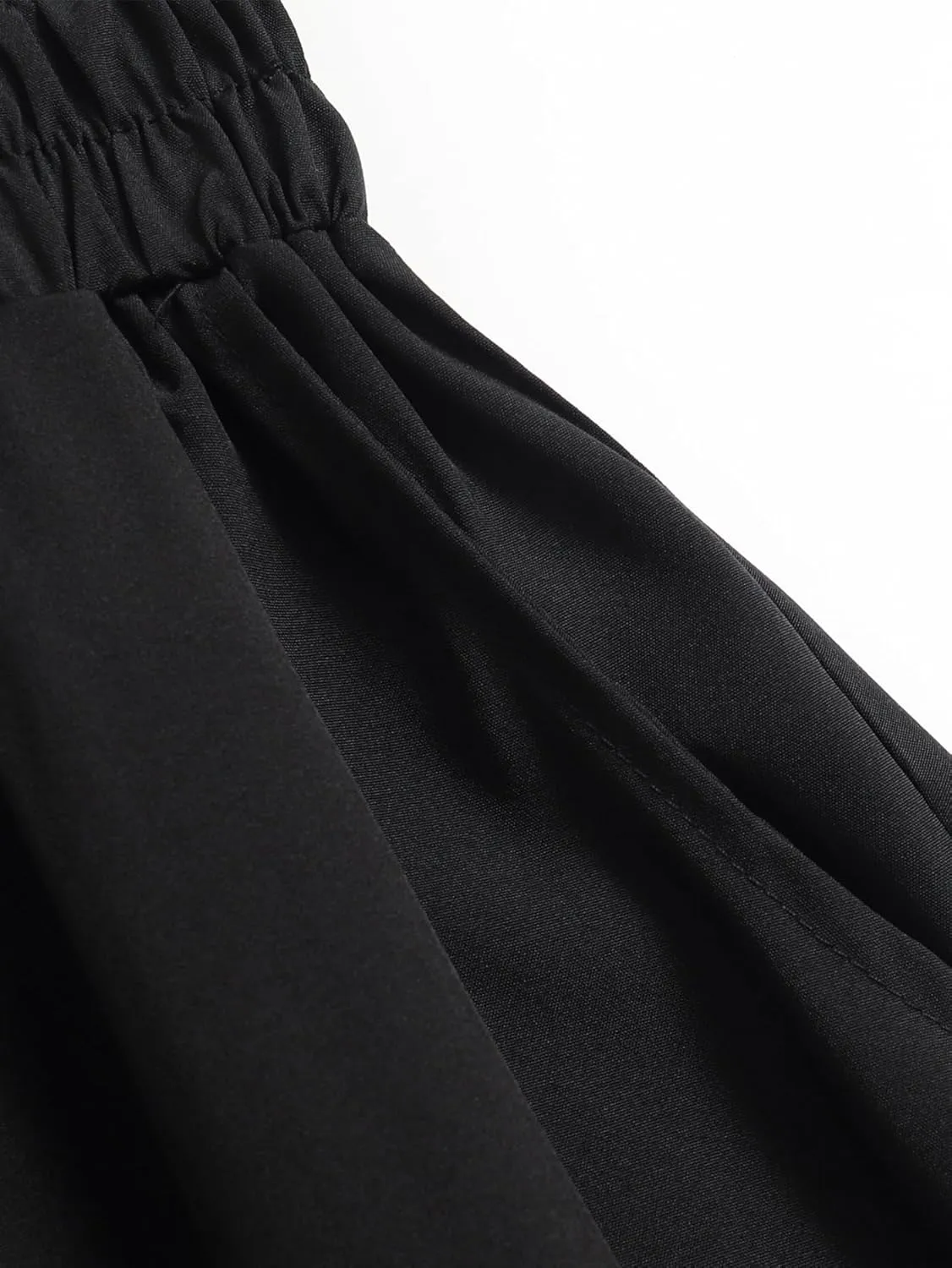 Midi Skirts for Women Elastic Waist Flowy A-line Casual Summer Beach Long Skirt