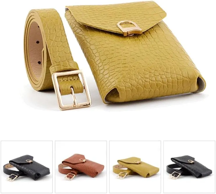 Mini Belt Bags Waist Bag for Women Fashionable Small Waist Belt Bags for Women Trendy Y2k Accessories, Black, One Size