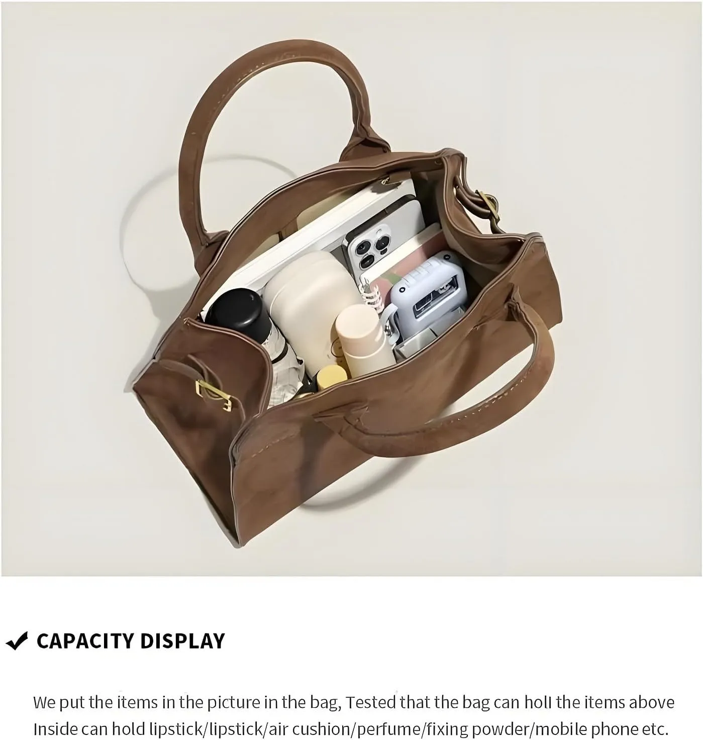 Modavo Bag, Modavo Suede Tote Bag, Faux Leather Tote Bag for Women, Vintage Shoulder Satchel Bag