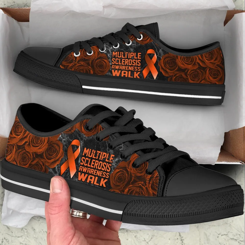 Multiple Sclerosis Shoes Awareness Walk Low Top Shoes, Best Canvas Shoes, Low Top Sneaker