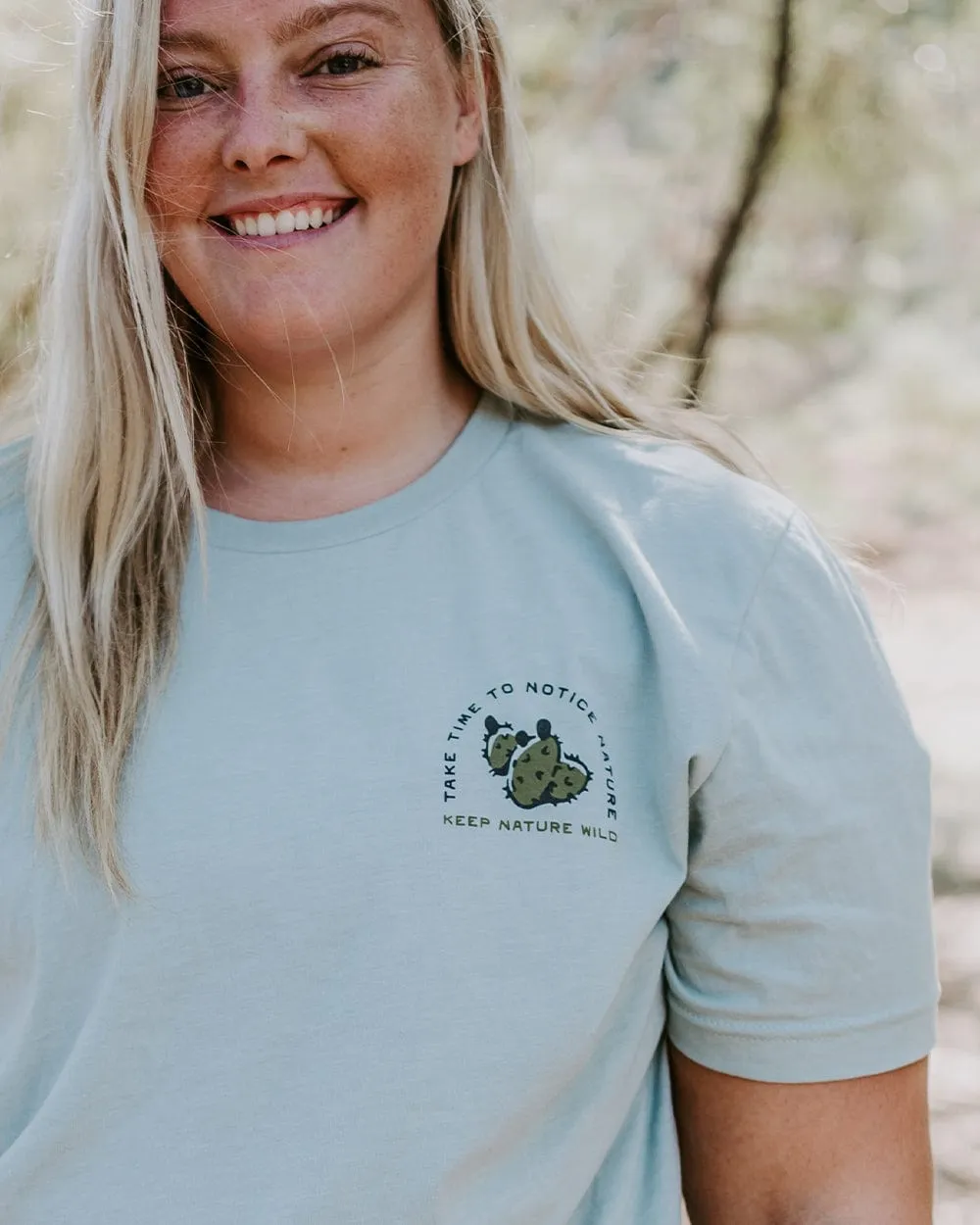 Nature Study Cacti Unisex Tee | Dusty Blue