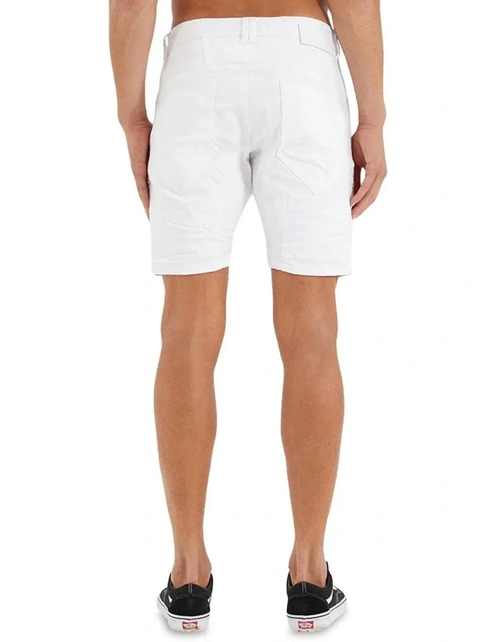 NENA AND PASADENA Viper Denim Short - White