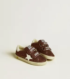 Old School Glitter - Bordeaux/White