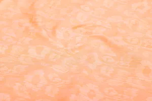 Orange Self Floral Jam Cotton Fabric