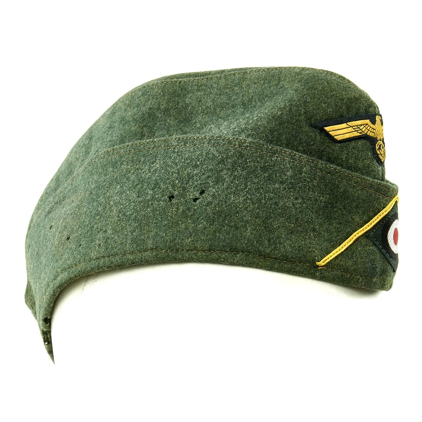 Original German WWII Kriegsmarine Coastal Artillery M38 Overseas Wool Cap size 58 1/2