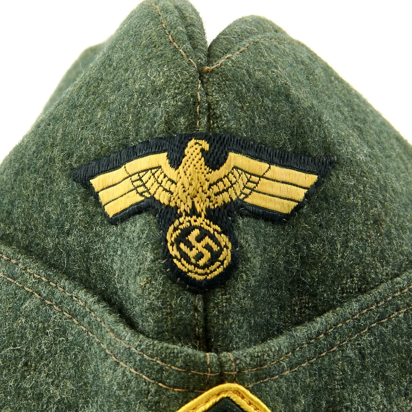 Original German WWII Kriegsmarine Coastal Artillery M38 Overseas Wool Cap size 58 1/2