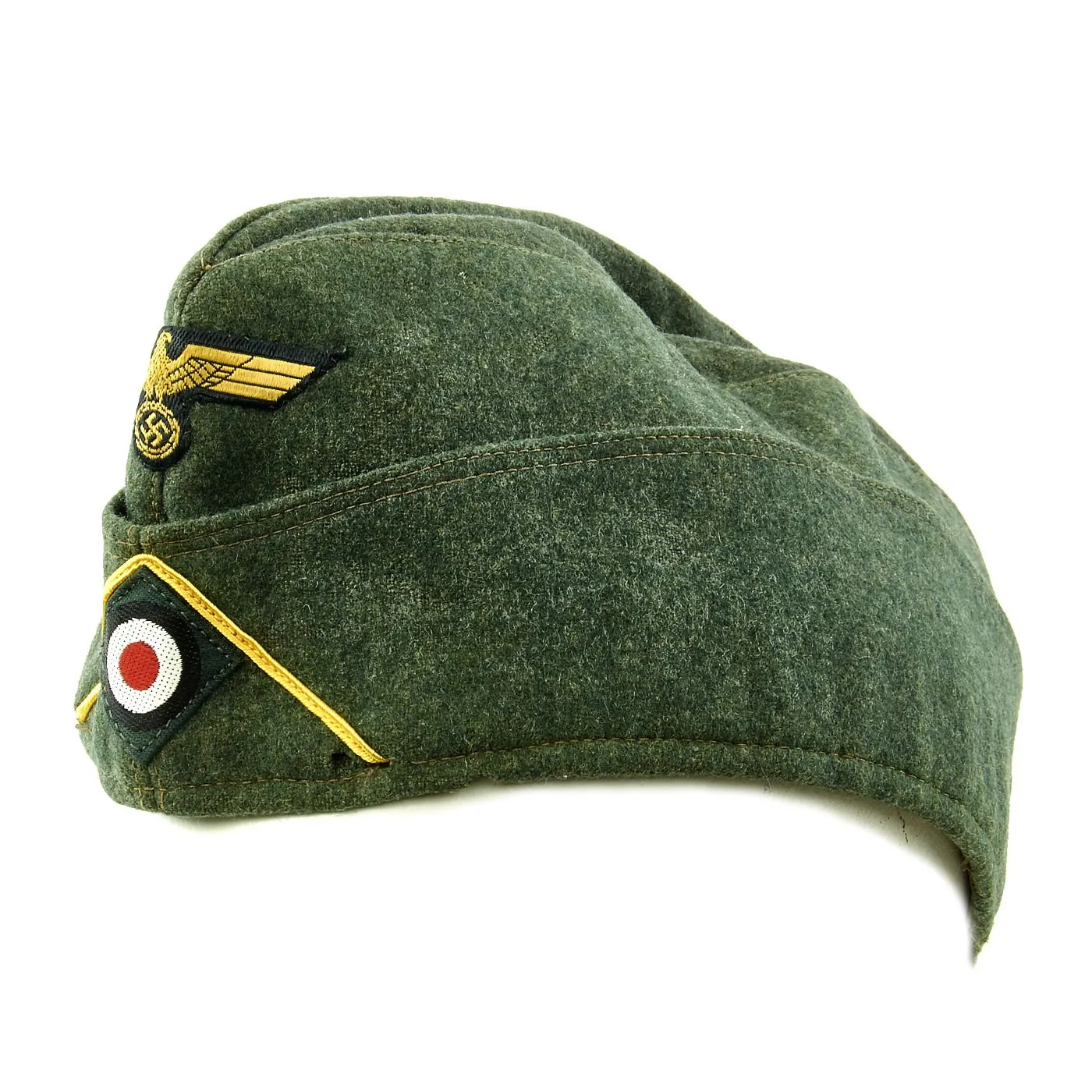 Original German WWII Kriegsmarine Coastal Artillery M38 Overseas Wool Cap size 58 1/2