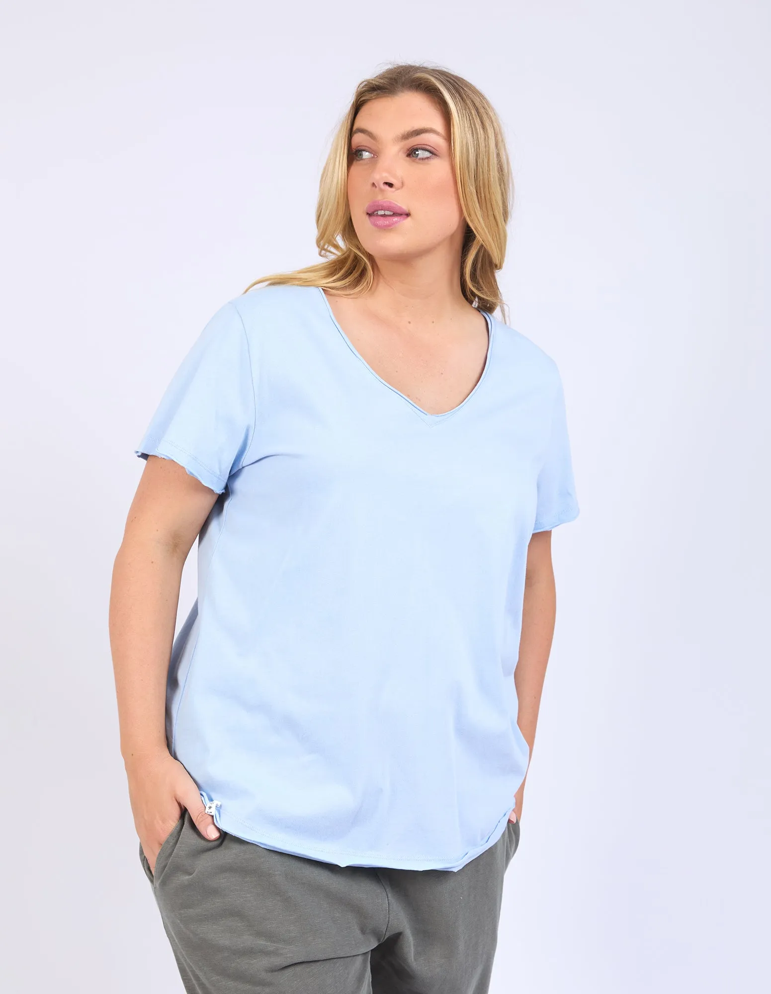 Pima V Tee - Dream Blue