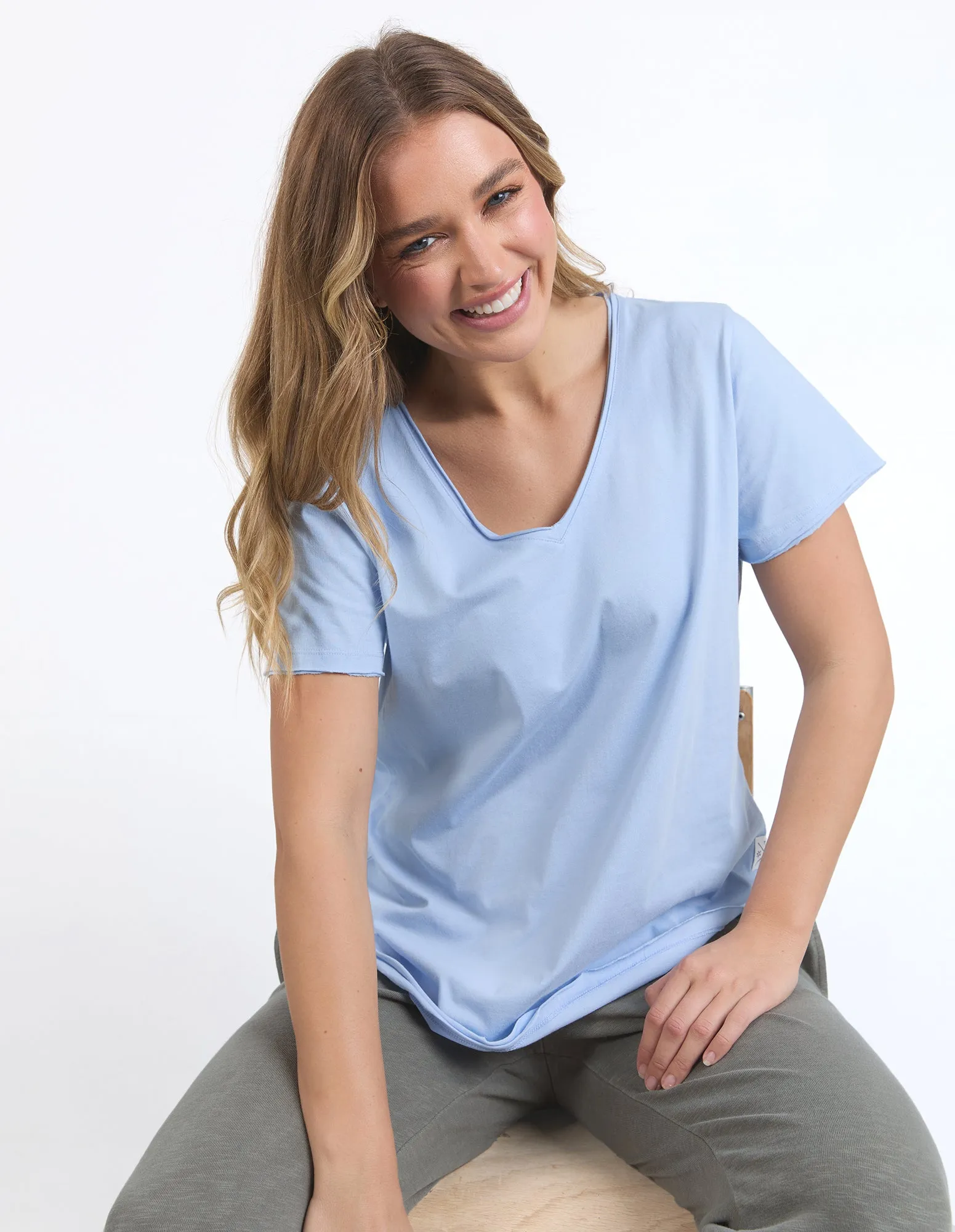 Pima V Tee - Dream Blue