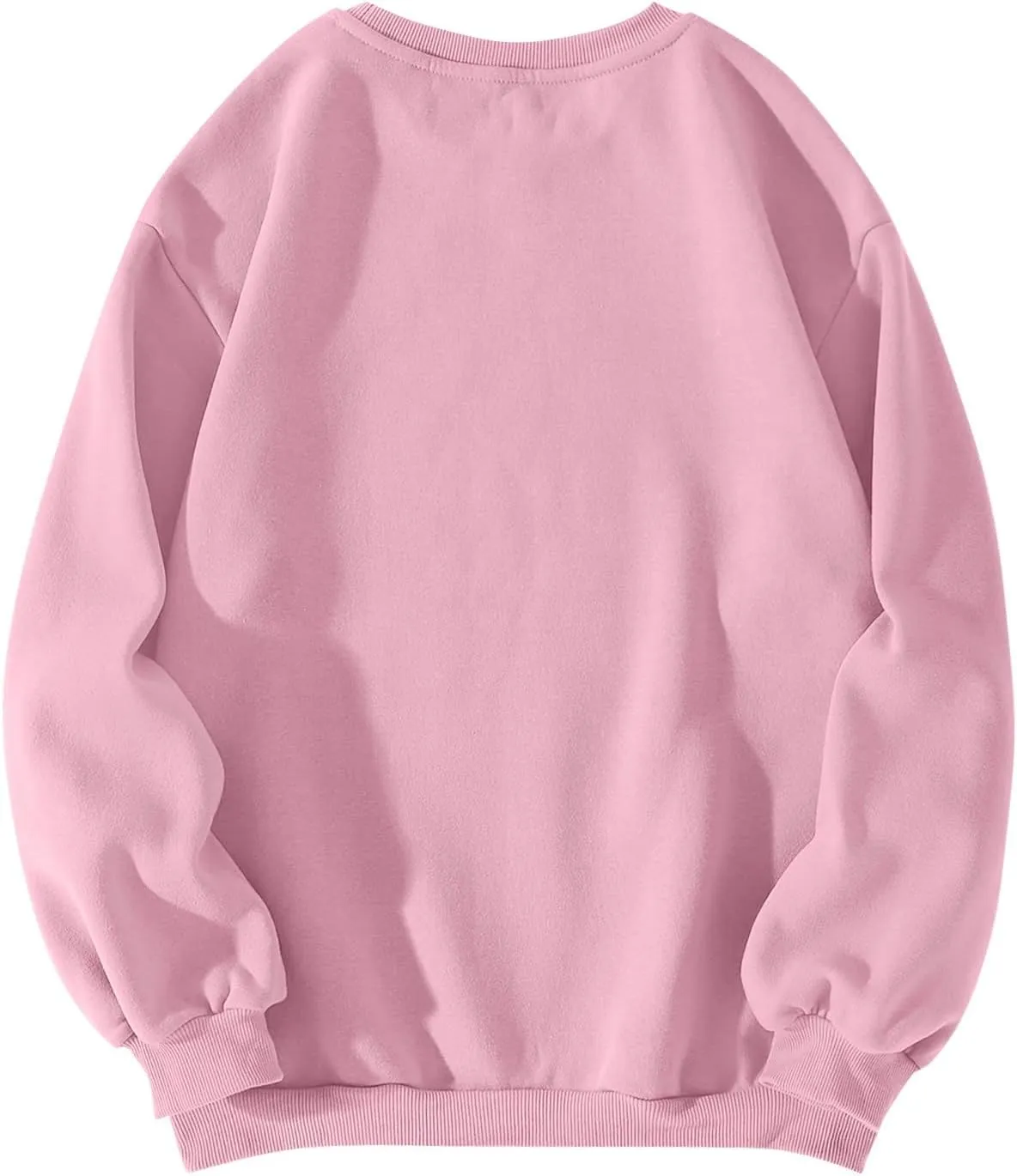 Pink Bow Sweatshirt Oversized Crewneck Sweatshirt Fall Pullover Sweatshirt Long Sleeve Bow Print Sweater Y2k Tops