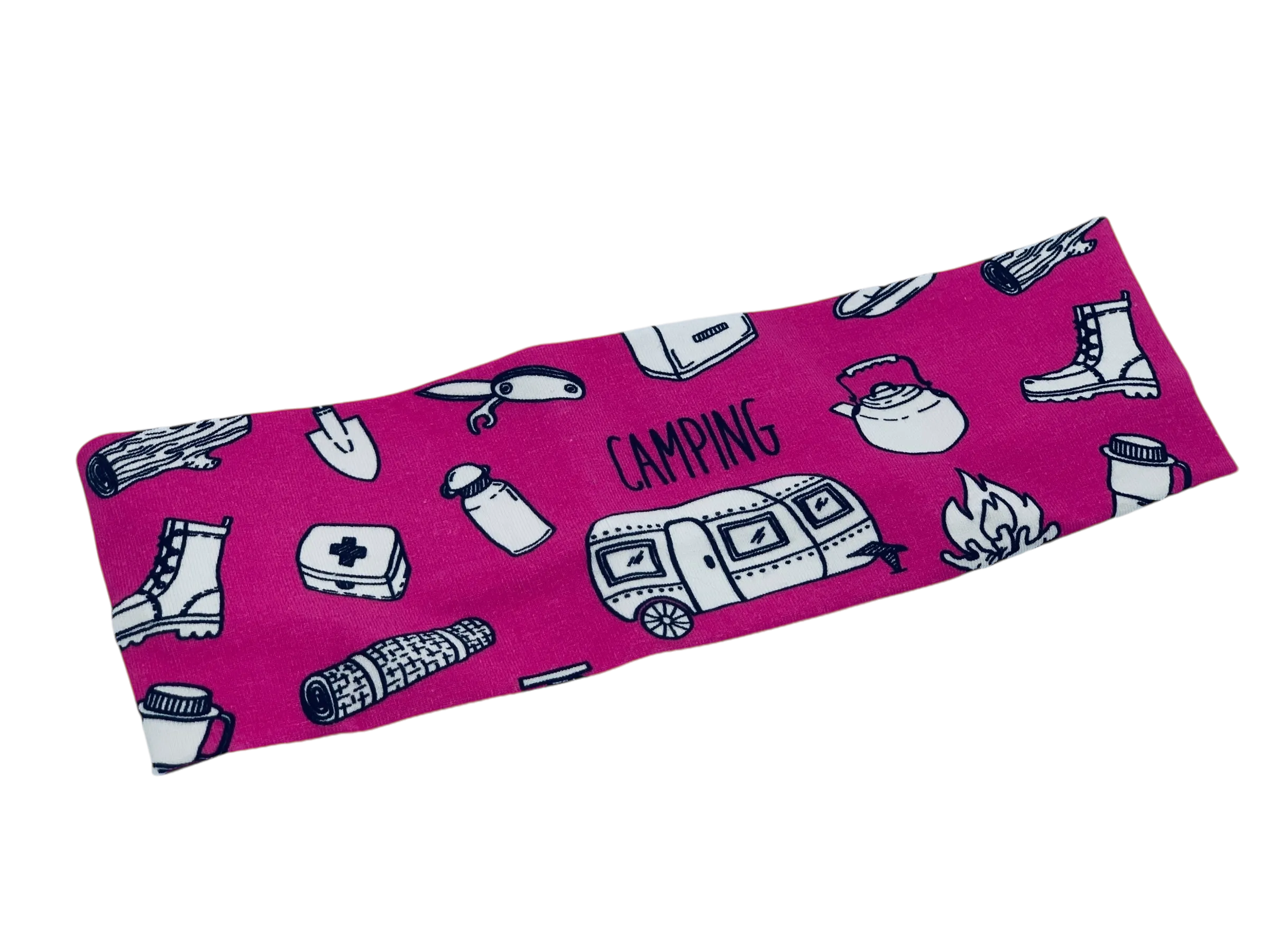 Pink Camping Headband-Twist or Sport | Sweet Stitch Novelties