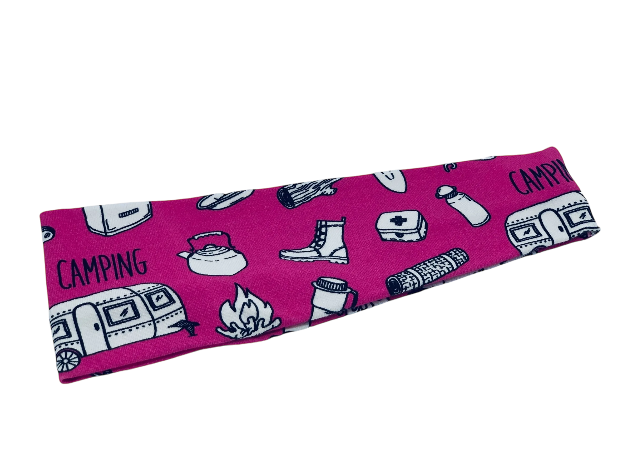 Pink Camping Headband-Twist or Sport | Sweet Stitch Novelties