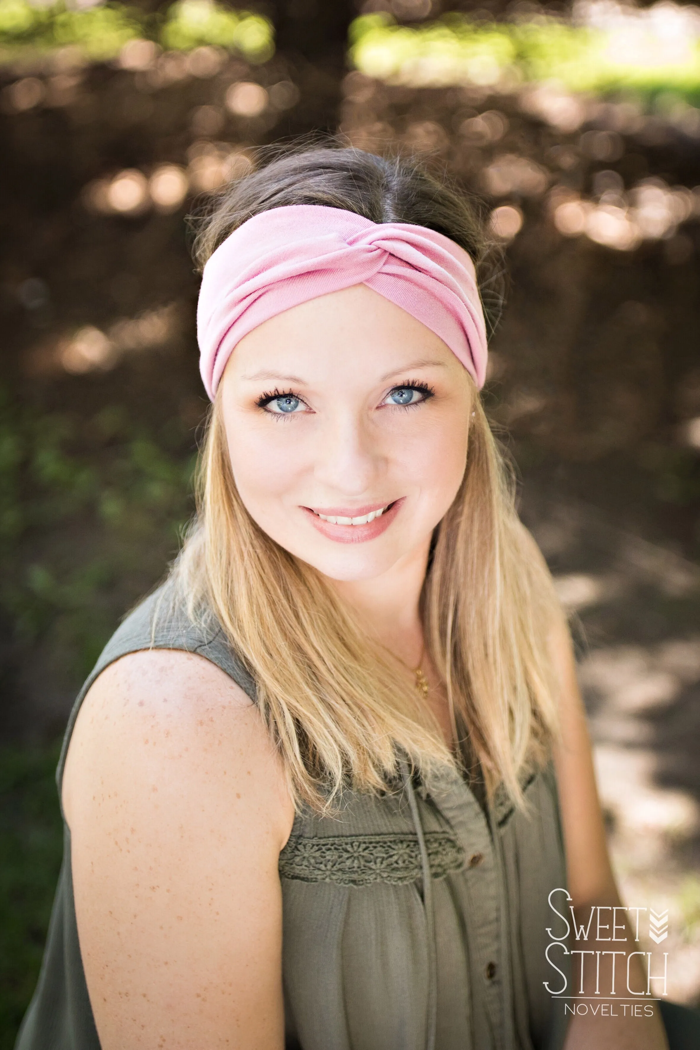 Pink Camping Headband-Twist or Sport | Sweet Stitch Novelties