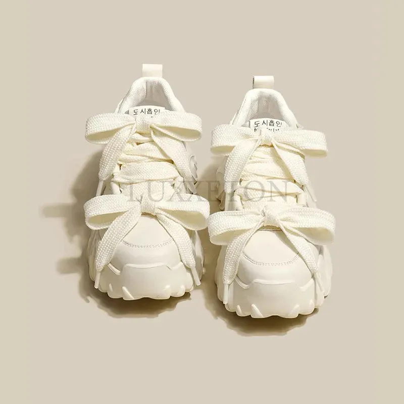 Pre Order:  Korean Characters Breathable Platform Sneakers