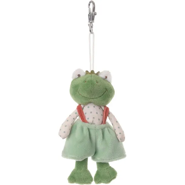 Prince Frog in Green Pants Plush Bag Charm Keychain