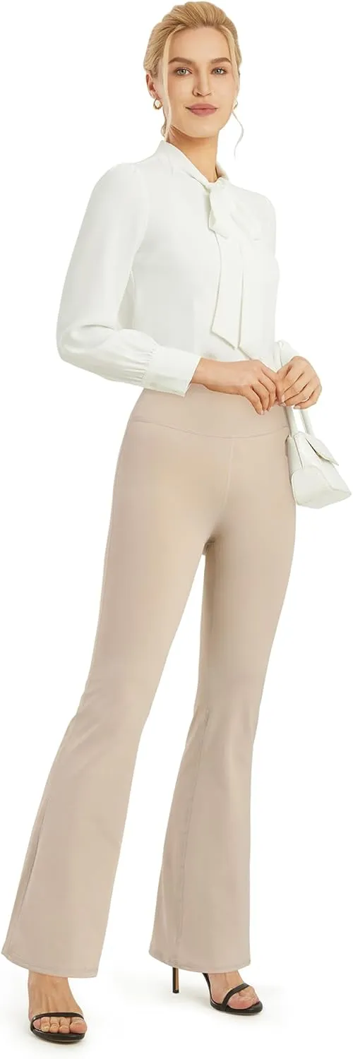 Promover Bootcut Yoga Pants for Women High Waist Dress Pants Flare Leggings 29" 31" 33" Workout Pant for Casual Work