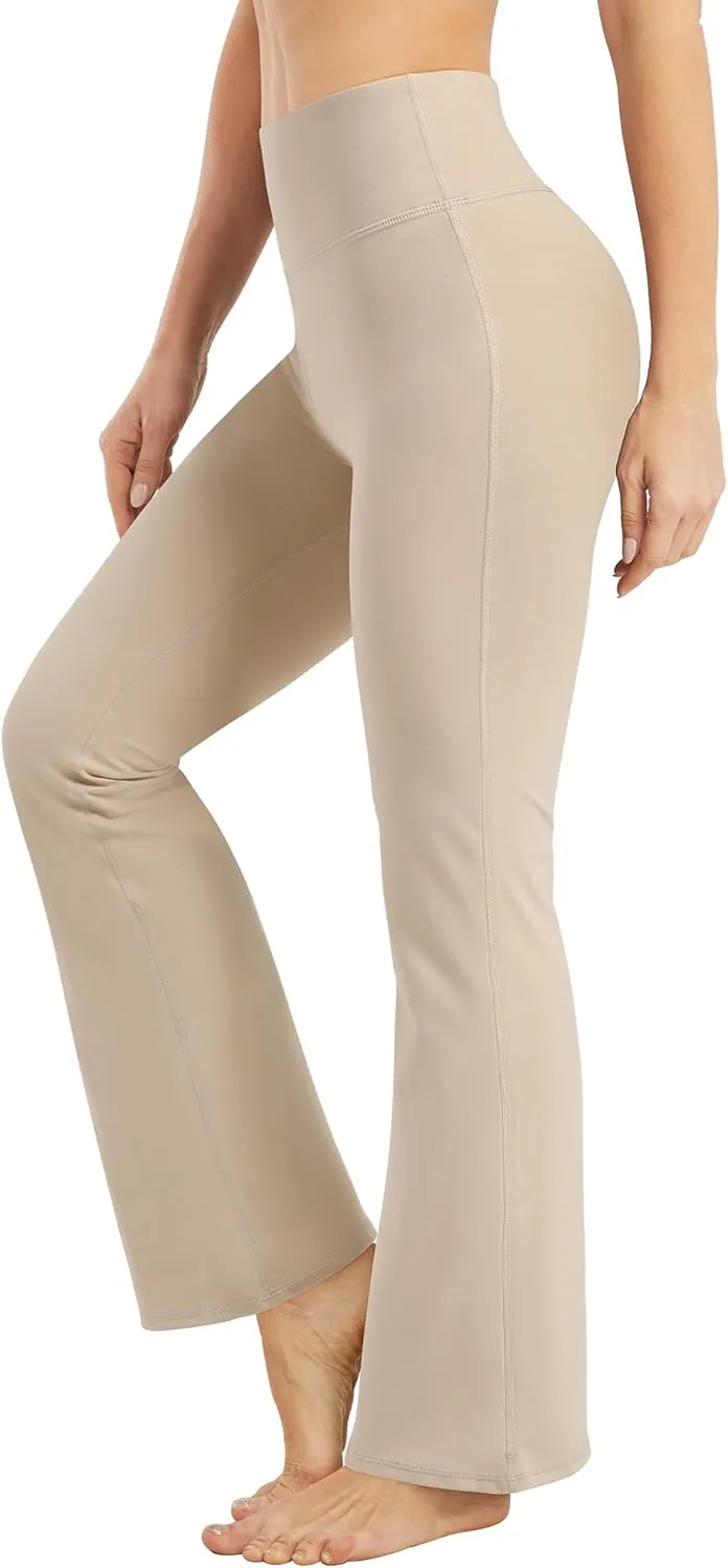 Promover Bootcut Yoga Pants for Women High Waist Dress Pants Flare Leggings 29" 31" 33" Workout Pant for Casual Work