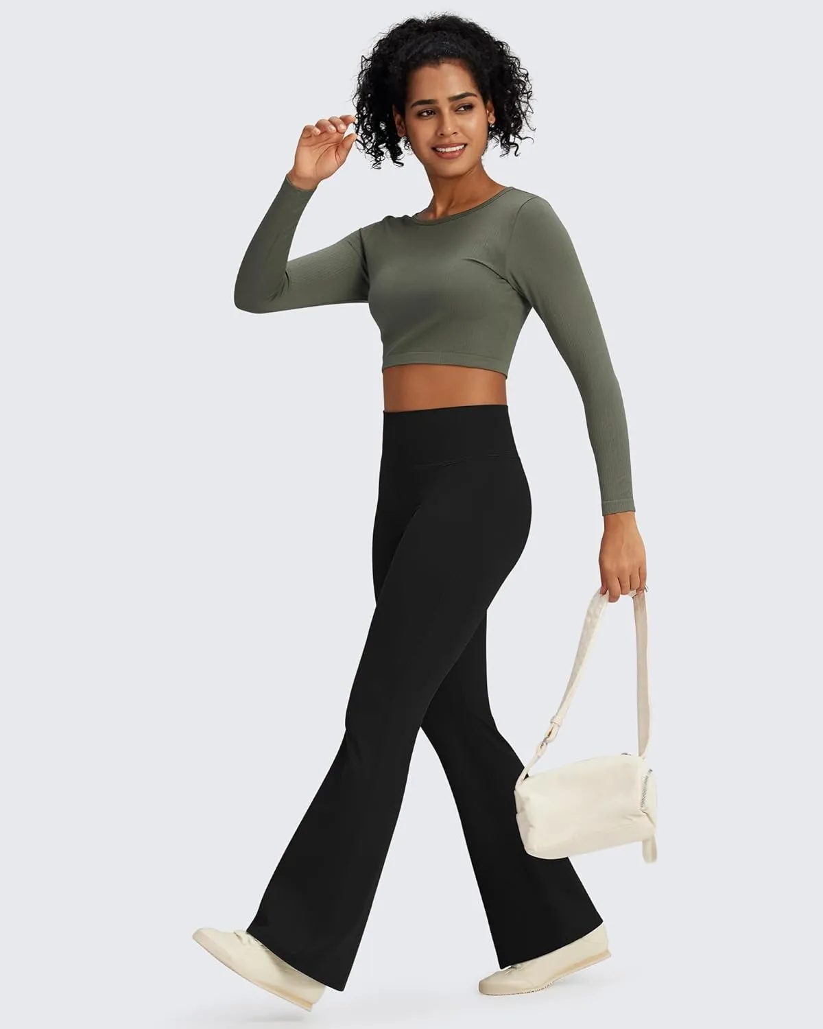Promover Bootcut Yoga Pants for Women High Waist Dress Pants Flare Leggings 29" 31" 33" Workout Pant for Casual Work