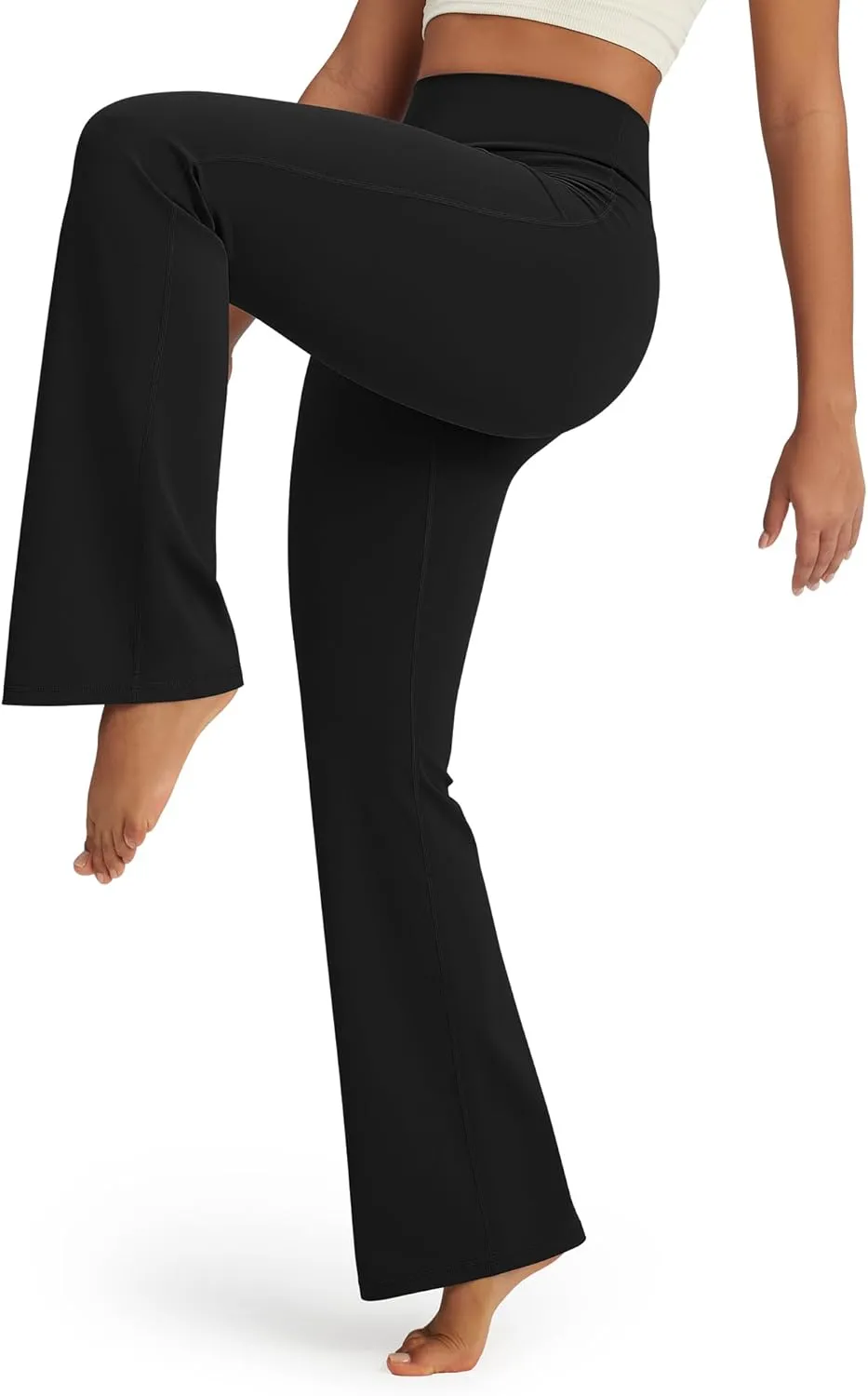 Promover Bootcut Yoga Pants for Women High Waist Dress Pants Flare Leggings 29" 31" 33" Workout Pant for Casual Work