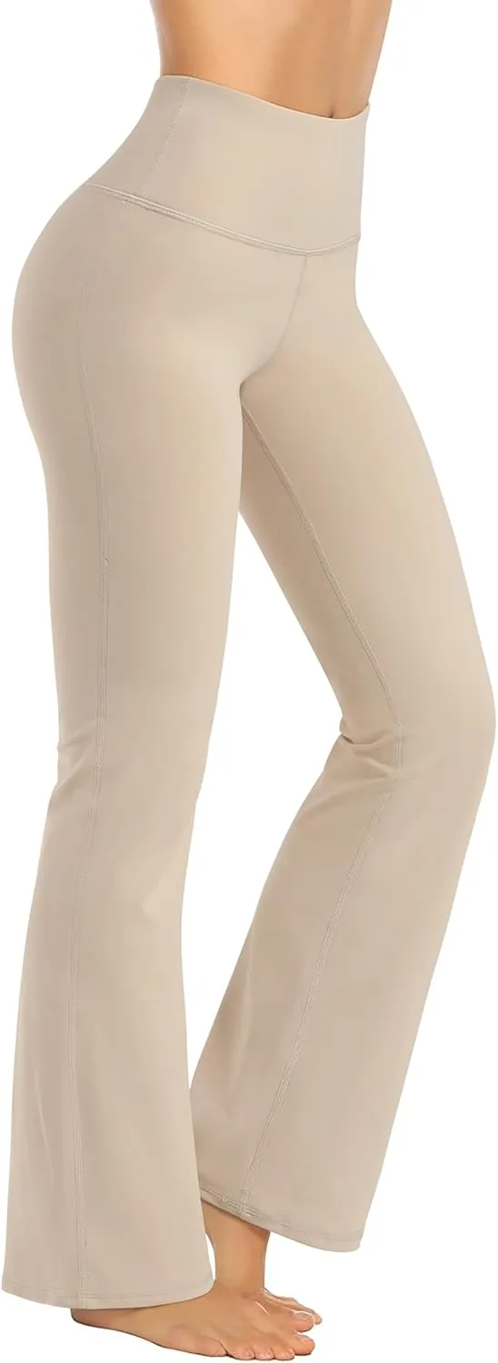 Promover Bootcut Yoga Pants for Women High Waist Dress Pants Flare Leggings 29" 31" 33" Workout Pant for Casual Work