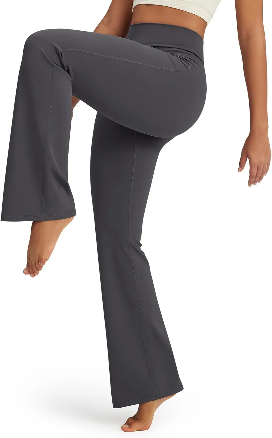 Promover Bootcut Yoga Pants for Women High Waist Dress Pants Flare Leggings 29" 31" 33" Workout Pant for Casual Work