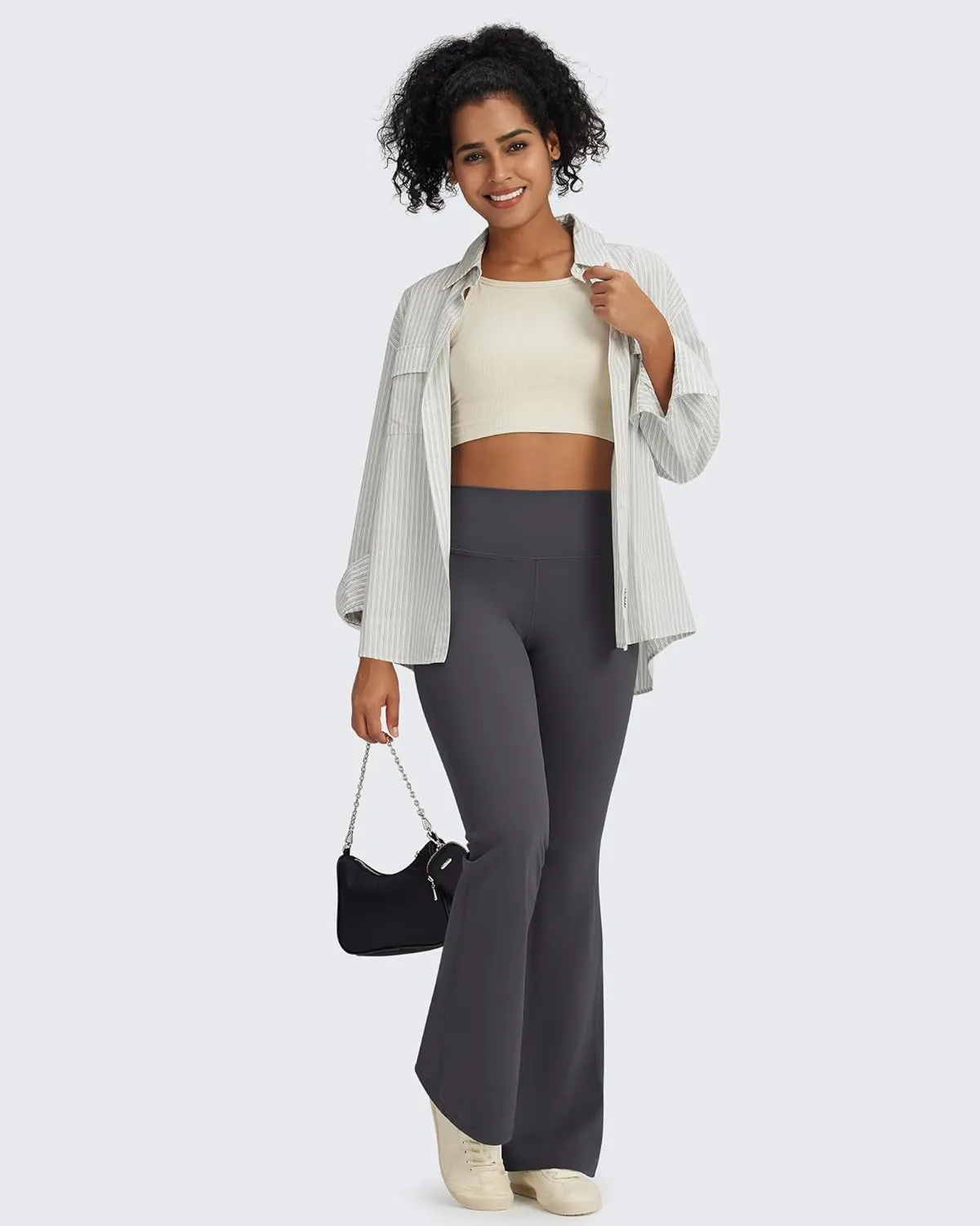 Promover Bootcut Yoga Pants for Women High Waist Dress Pants Flare Leggings 29" 31" 33" Workout Pant for Casual Work