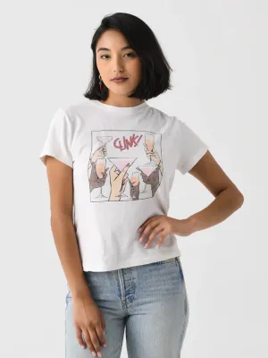 "Cheers" Classic Tee in Vintage White