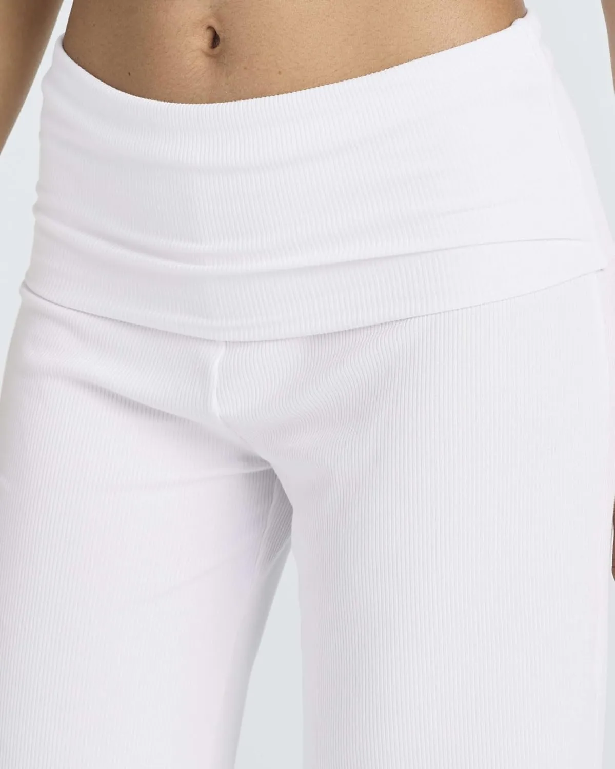 Real Essentials 3 Pack: Women's Ribbed Foldover Wide Leg Loose Capri Open Bottom Yoga Lounge Pants (Available in Plus)