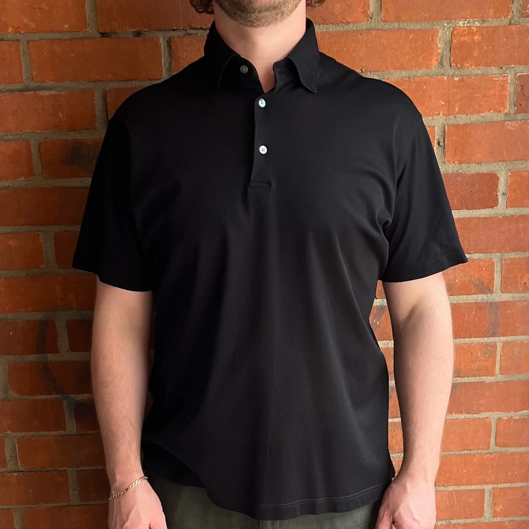 Regent - Polo Shirt - Short Sleeve - Fine Italian Cotton - Black