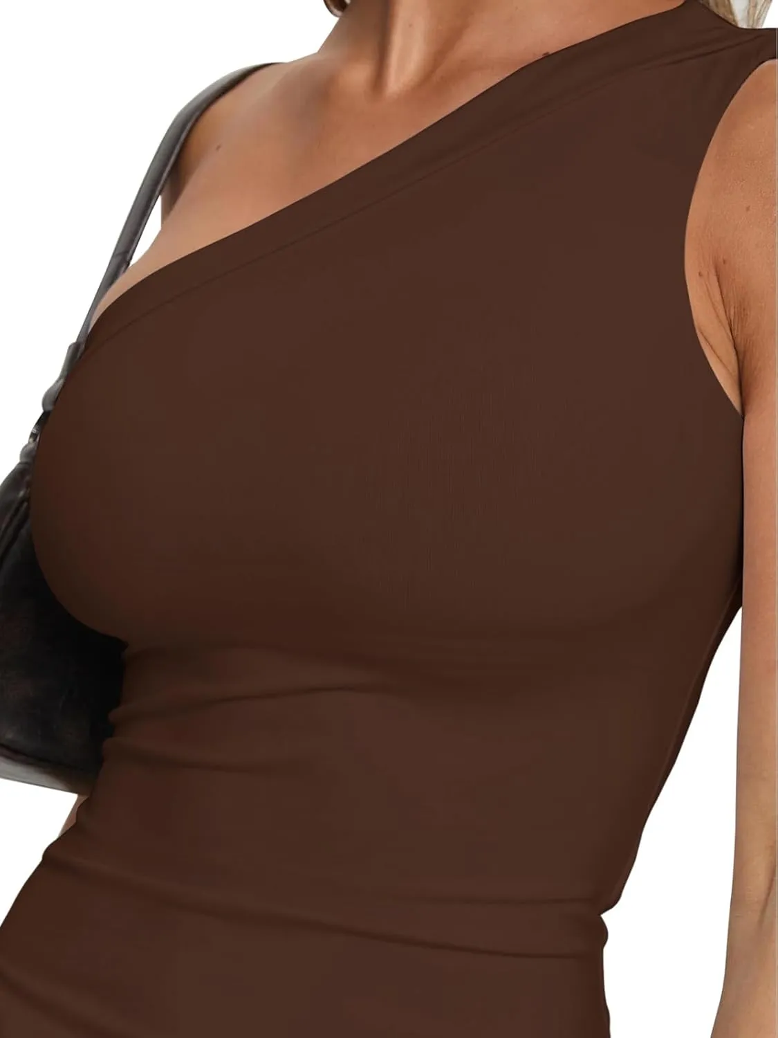 REORIA Womens One Shoulder Tops Summer Y2K Tank Top Asymmetric Sexy Cute Trendy Sleeveless Going Out Shirts 2025