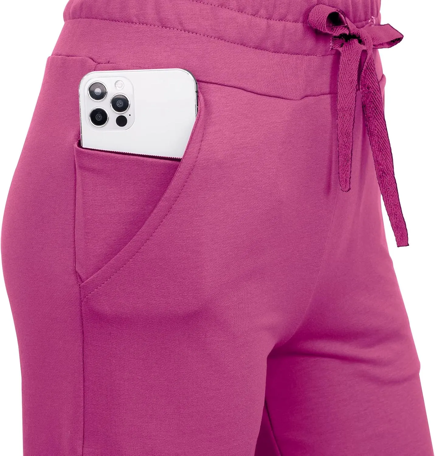RESHE Women's Capri Yoga Pants Loose Soft Drawstring Workout Sweatpants Causal Lounge Pants with Pockets