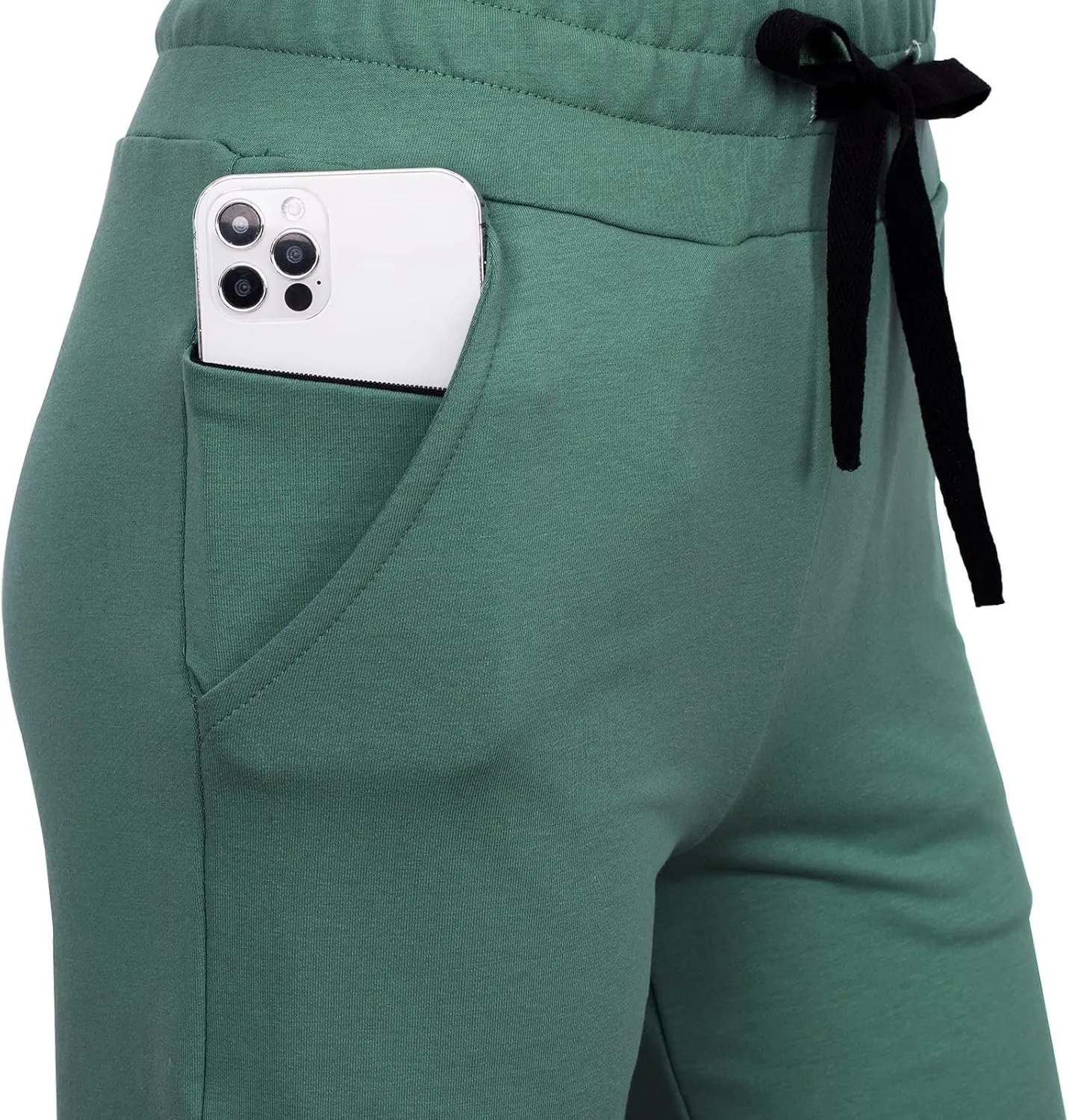 RESHE Women's Capri Yoga Pants Loose Soft Drawstring Workout Sweatpants Causal Lounge Pants with Pockets