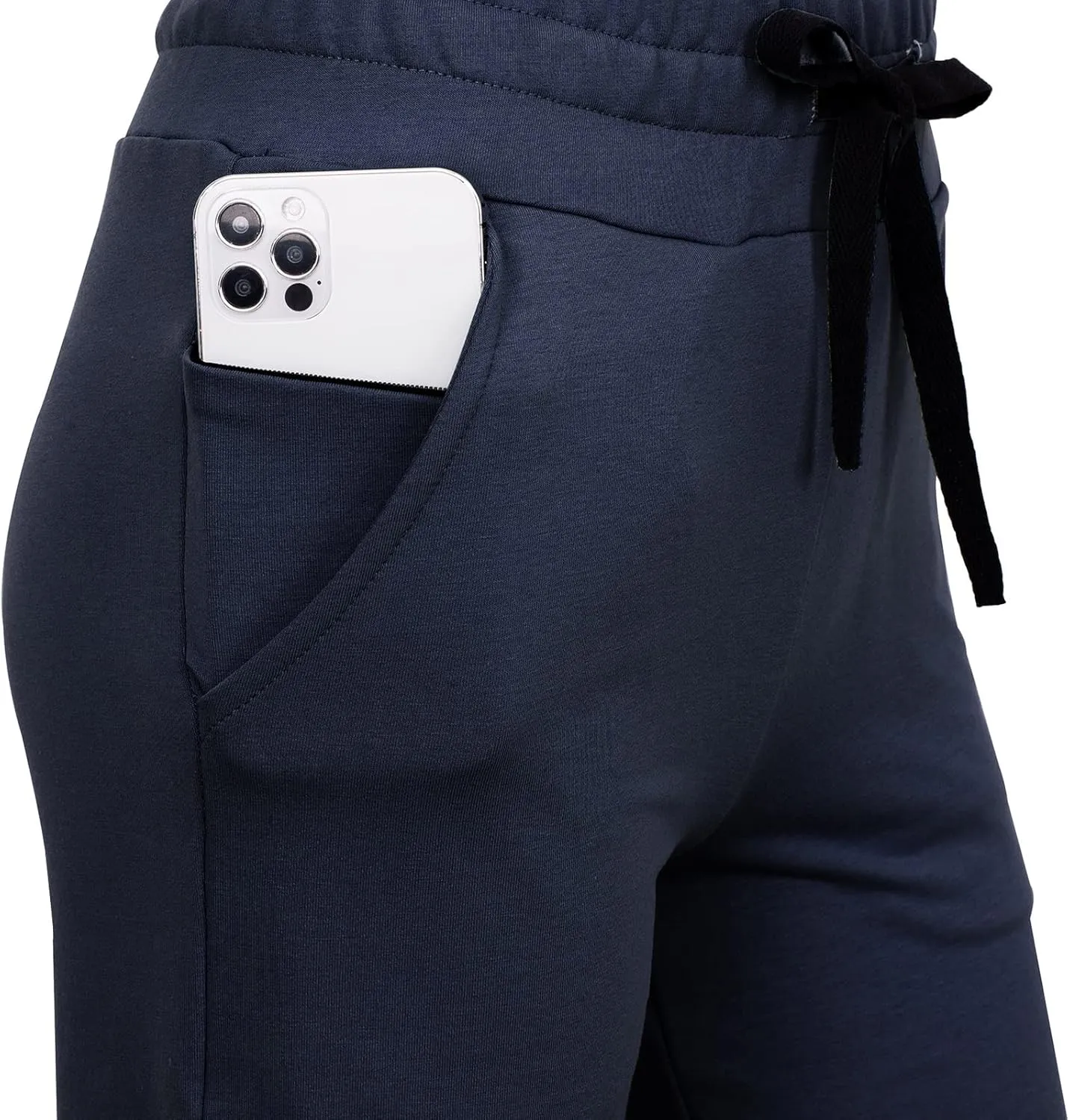 RESHE Women's Capri Yoga Pants Loose Soft Drawstring Workout Sweatpants Causal Lounge Pants with Pockets