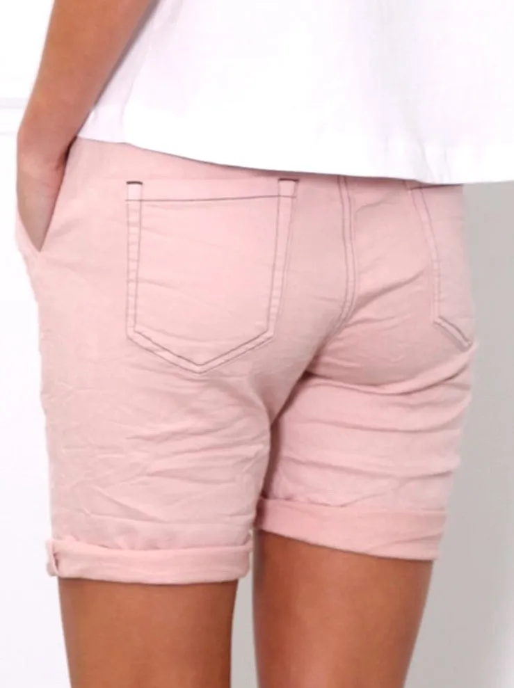 Riley Denim Shorts - Blush