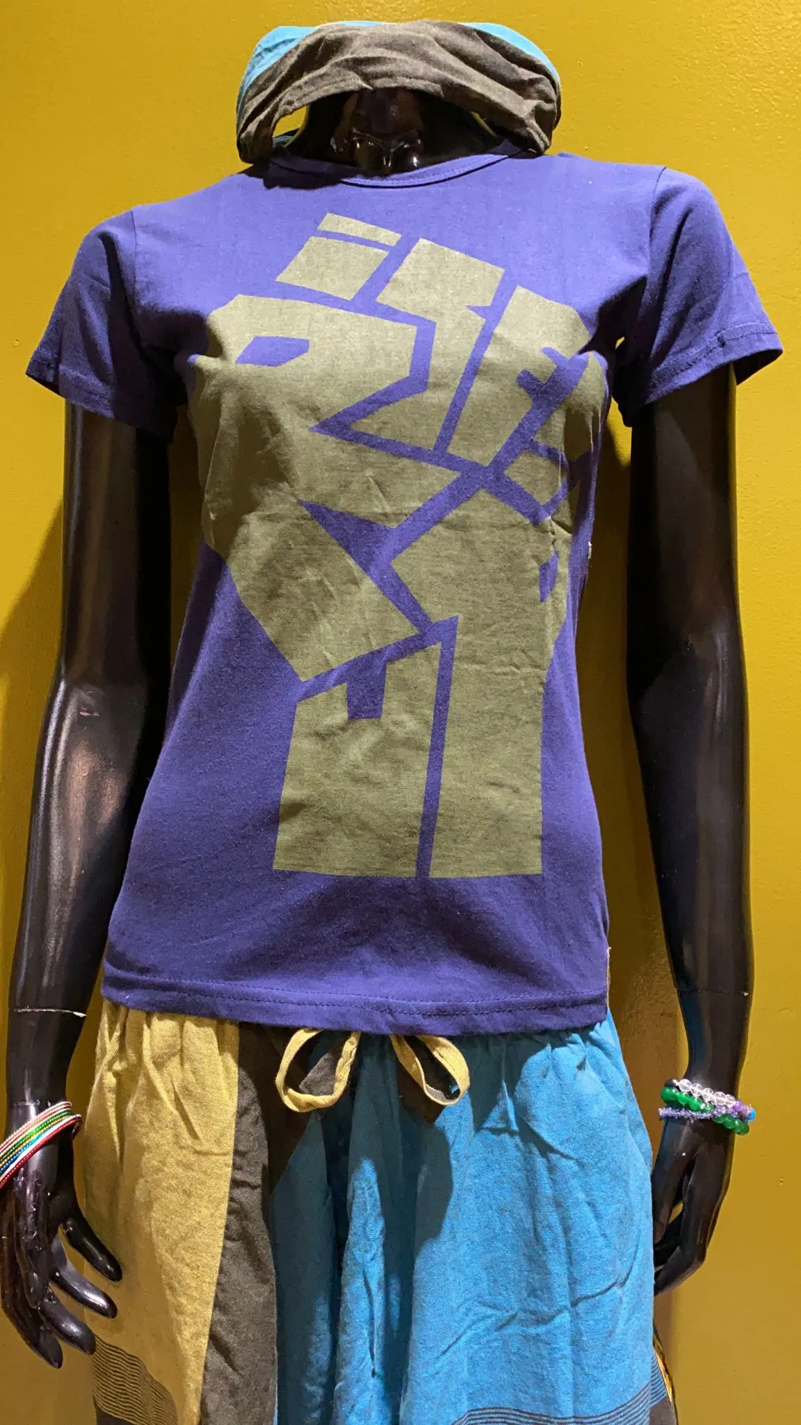 Rise Up! Fist Painted Cotton Babydoll Tee Shirt