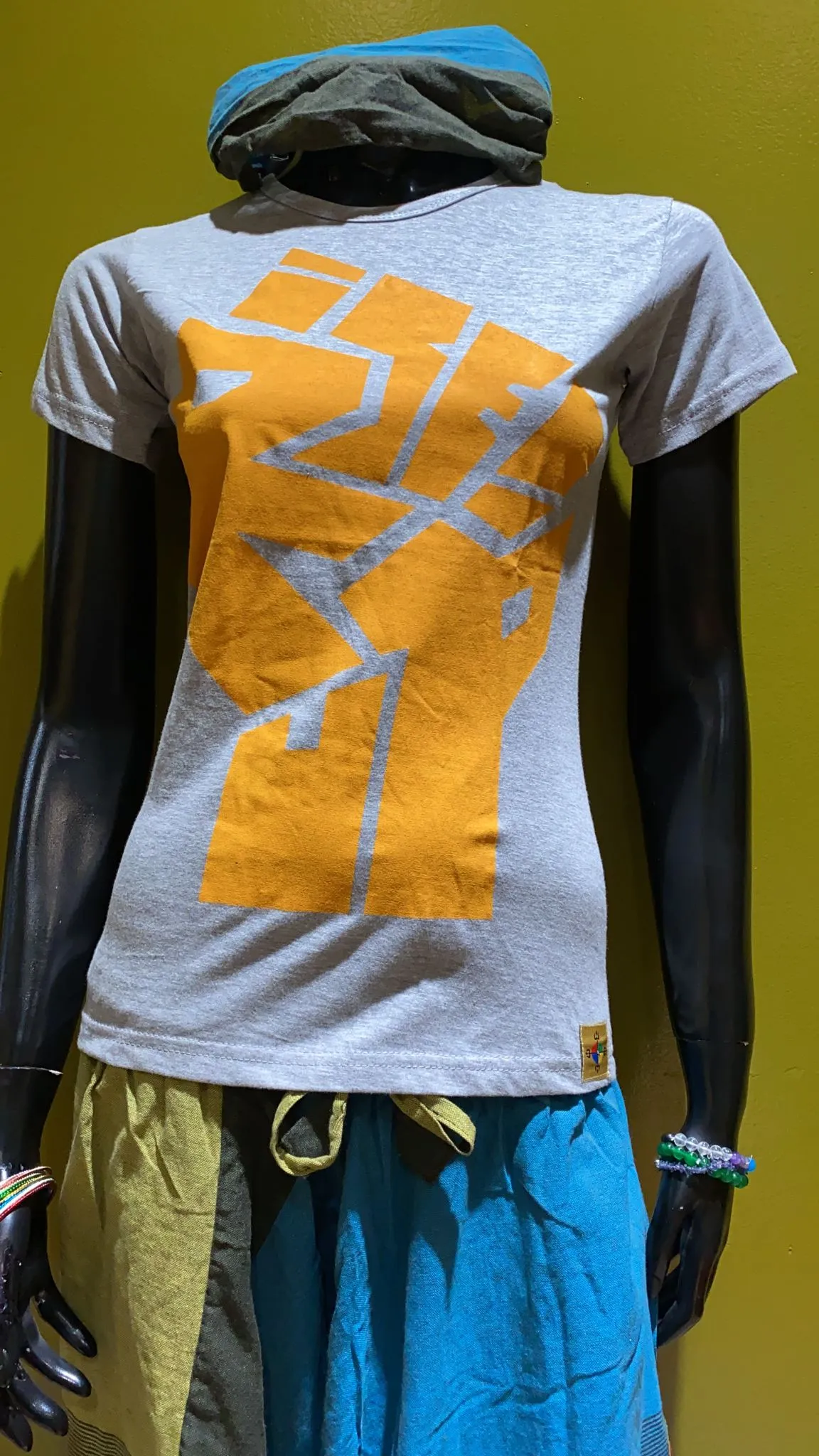 Rise Up! Fist Painted Cotton Babydoll Tee Shirt
