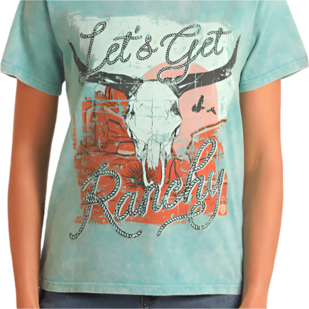 Rock & Roll Denim Women's "Lets Get Ranchy" Desert Skull T-Shirt