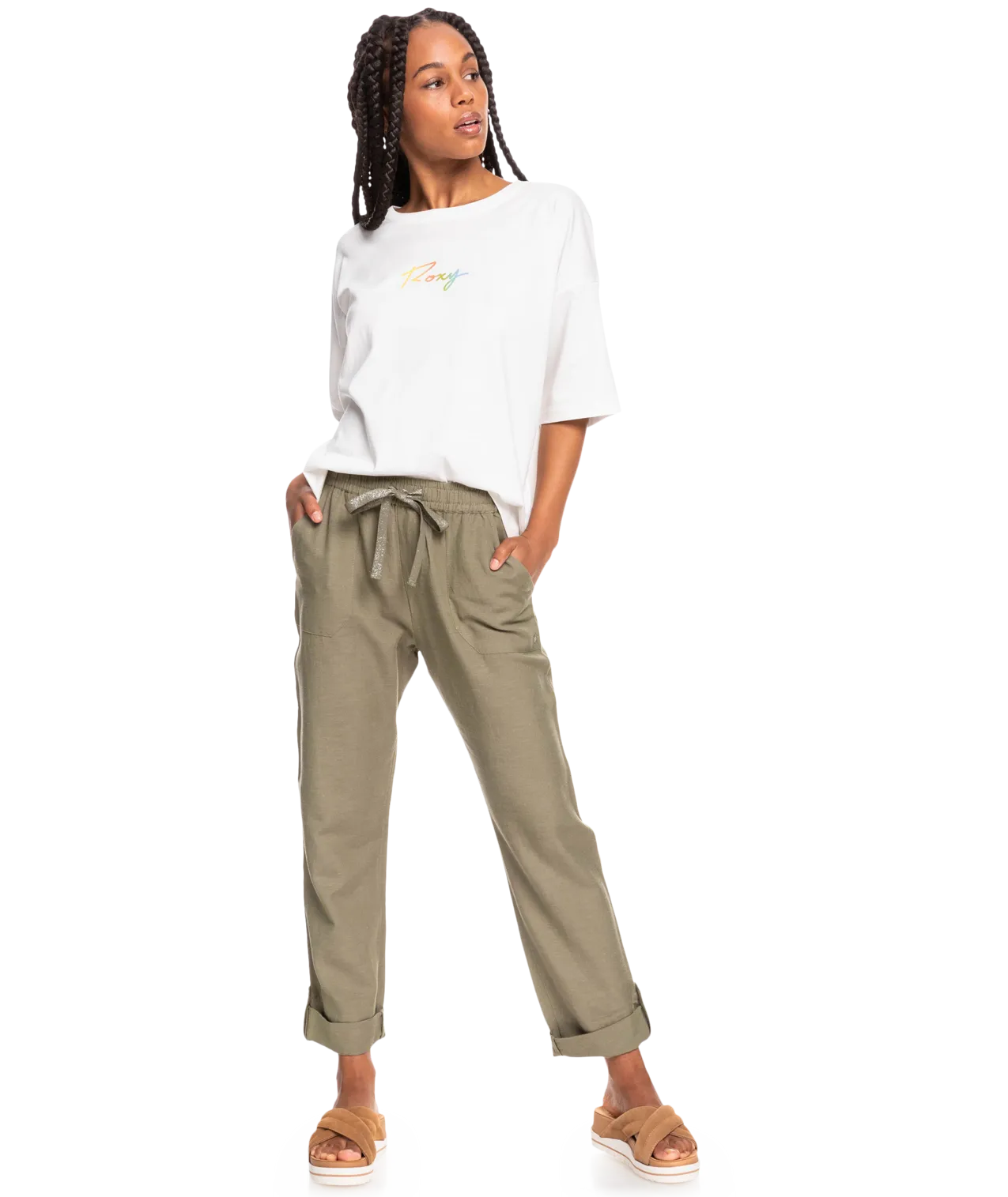 Roxy On The Seashore Pants-Sea Spray