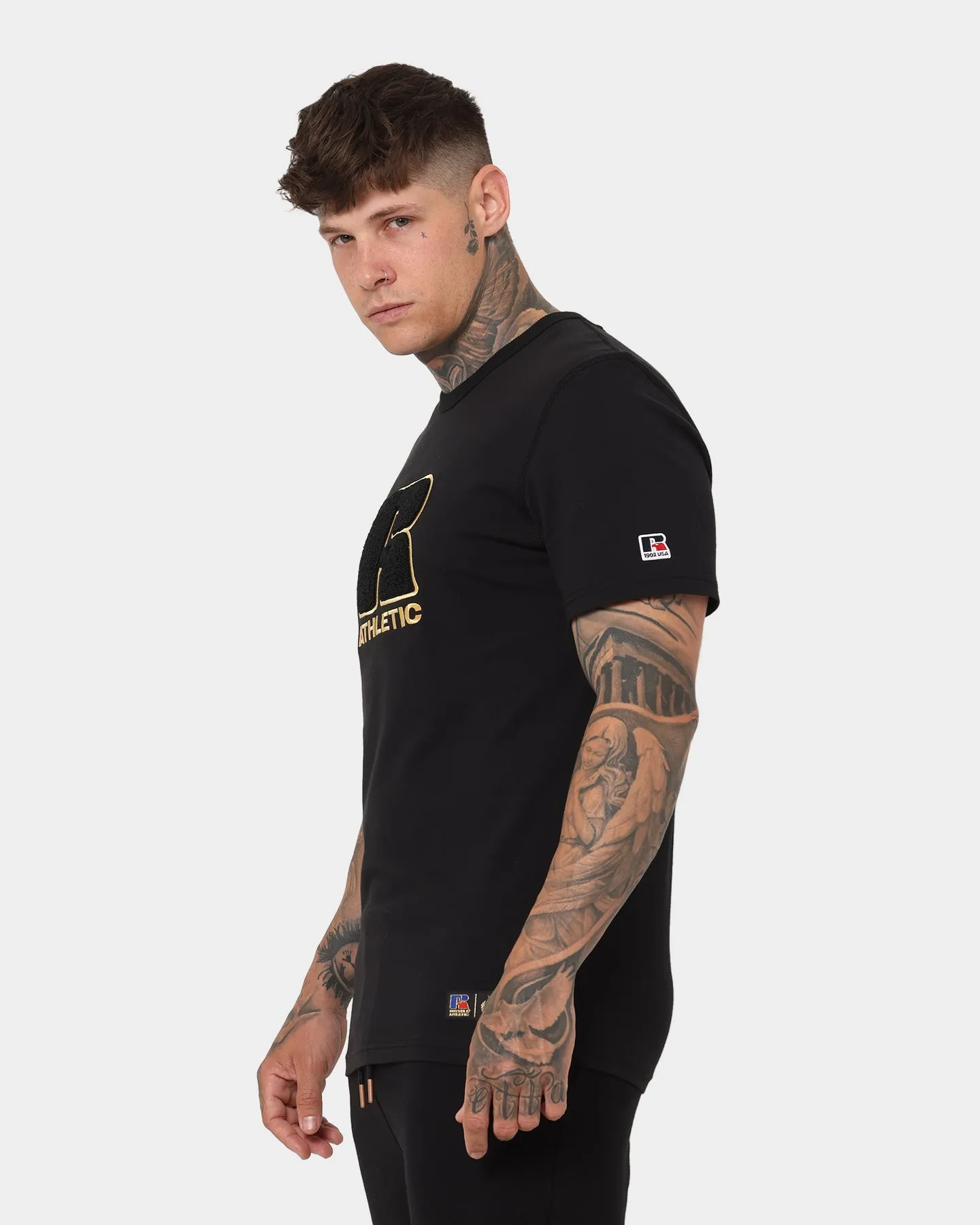 Russell Athletic Russell Athletic X Culture Kings College Athletic T-Shirt Black/Gold