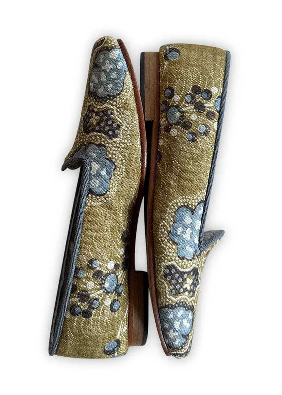 Sample Women's Patterned Cotton & Shearling Loafers - Size 38