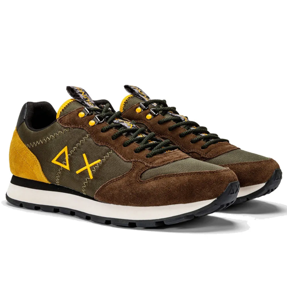 Scarpe Uomo Sun68 Sneakers Tom Goes Camping Colore Militare Scuro - Z42110