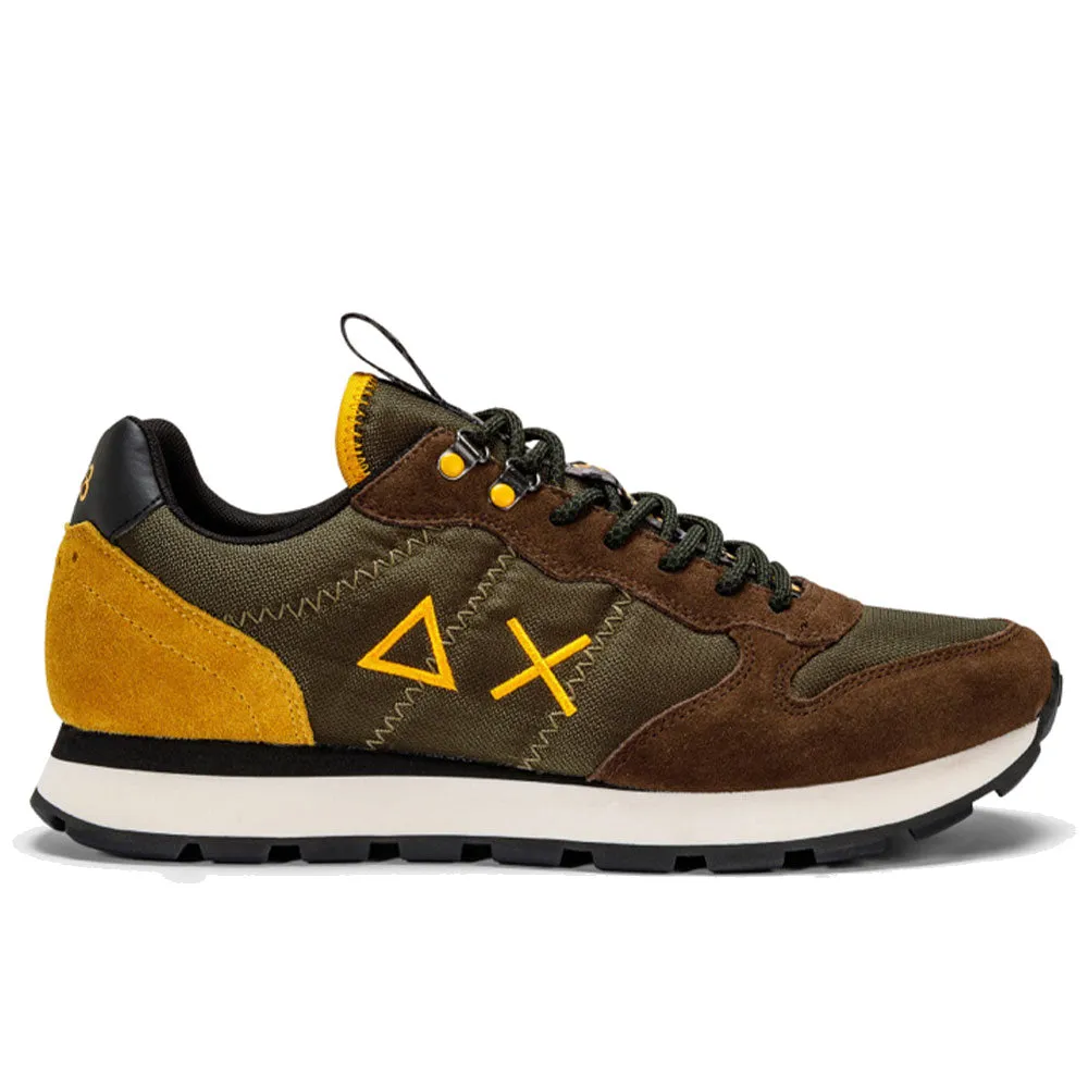 Scarpe Uomo Sun68 Sneakers Tom Goes Camping Colore Militare Scuro - Z42110