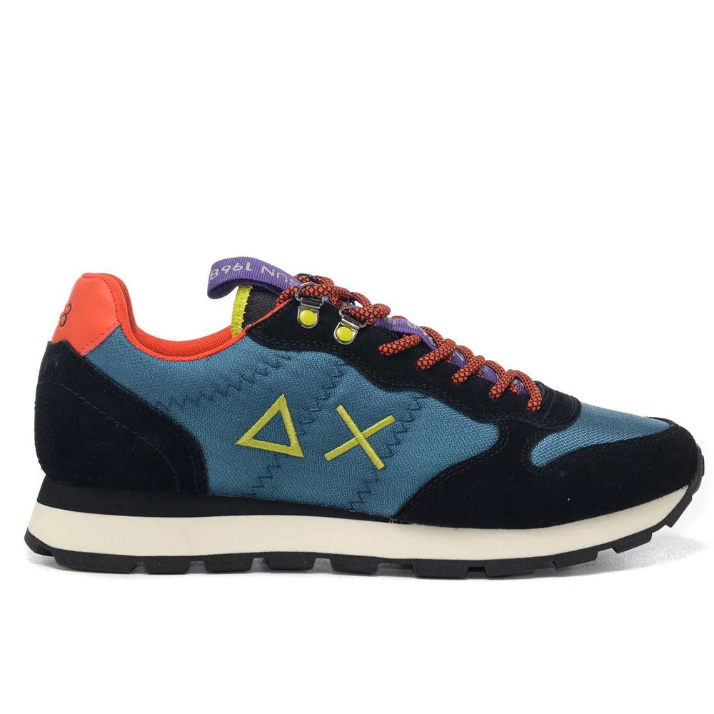 Scarpe Uomo Sun68 Sneakers Tom Goes Camping Colore Ottanio - Nero