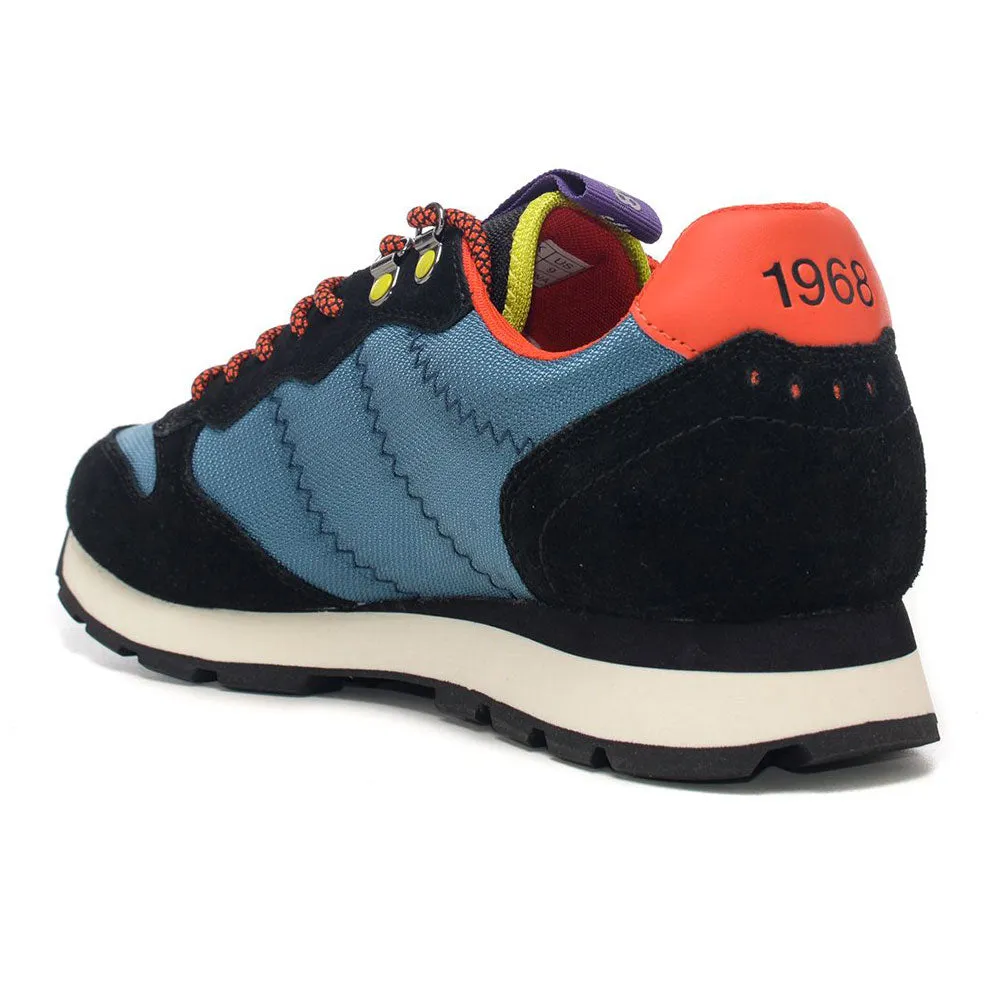 Scarpe Uomo Sun68 Sneakers Tom Goes Camping Colore Ottanio - Nero