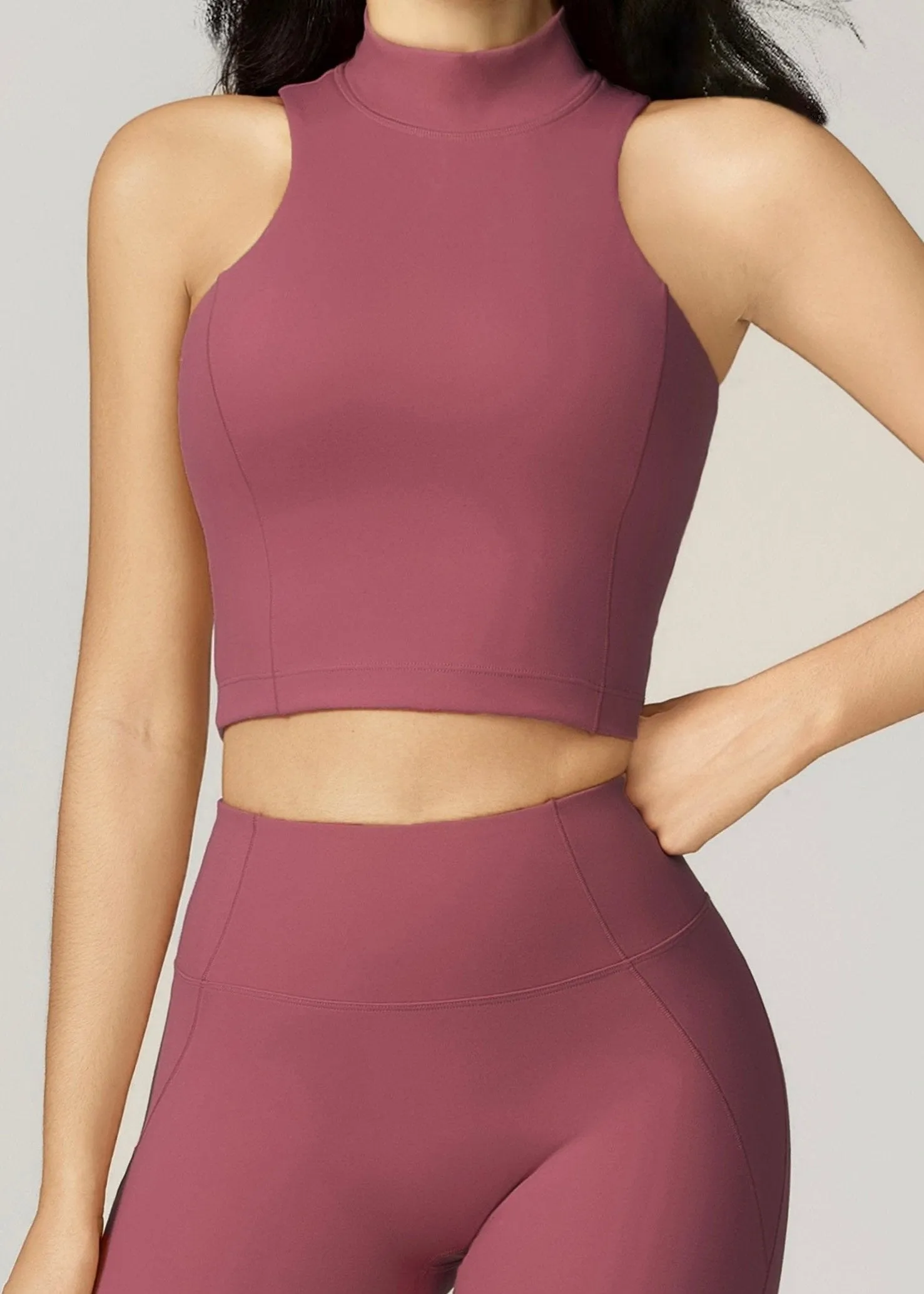 Seamless High Neck Sleeveless Top